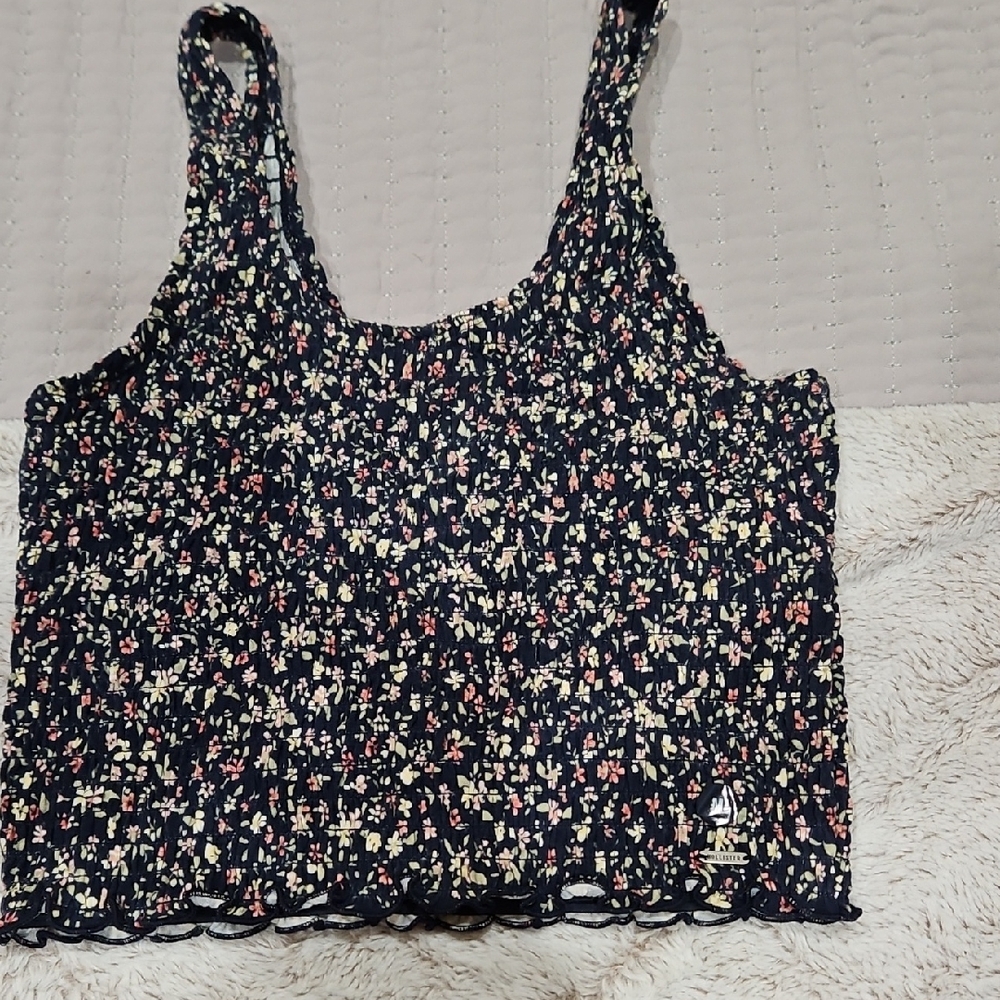Hollister Black Floral Camisole Top